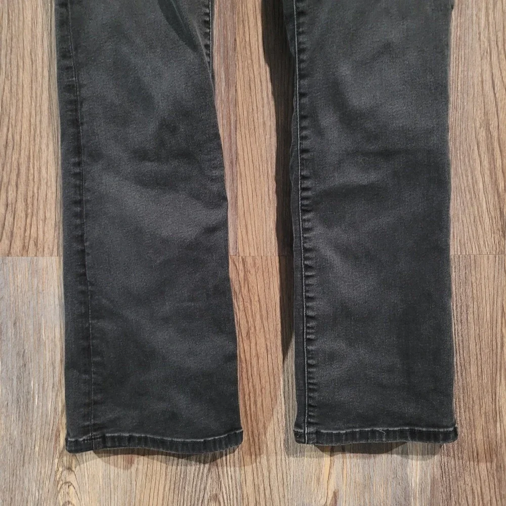 APT 9 Tummy Control Bootcut Jeans Size 6 x 29 Black Denim Low Rise Stretch FLAW